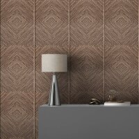 Vliestapete Holz, Geometrisch Holzoptik Geometrisch, matt...