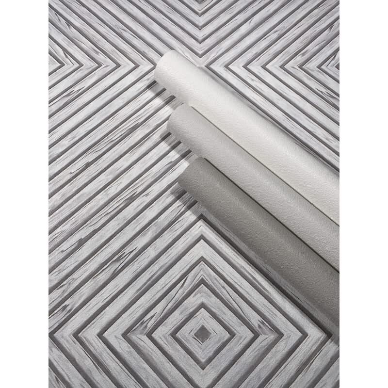 Vliestapete Holz, Geometrisch Holzoptik Geometrisch, matt in Weiß Novamur (89021)