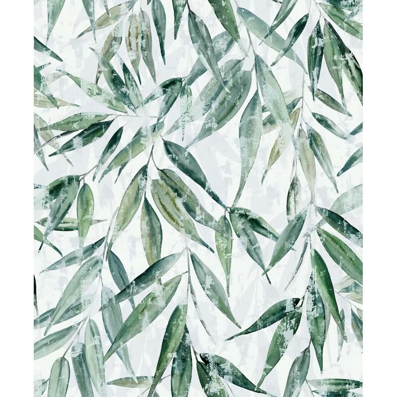 Vliestapete Blätter Floral Natur matt in Grün Novamur (89039)