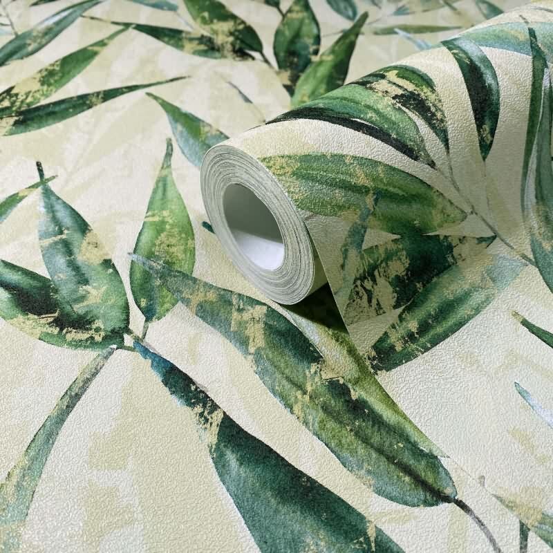 Vliestapete Blätter Floral Natur matt in Gelb Novamur (89040)