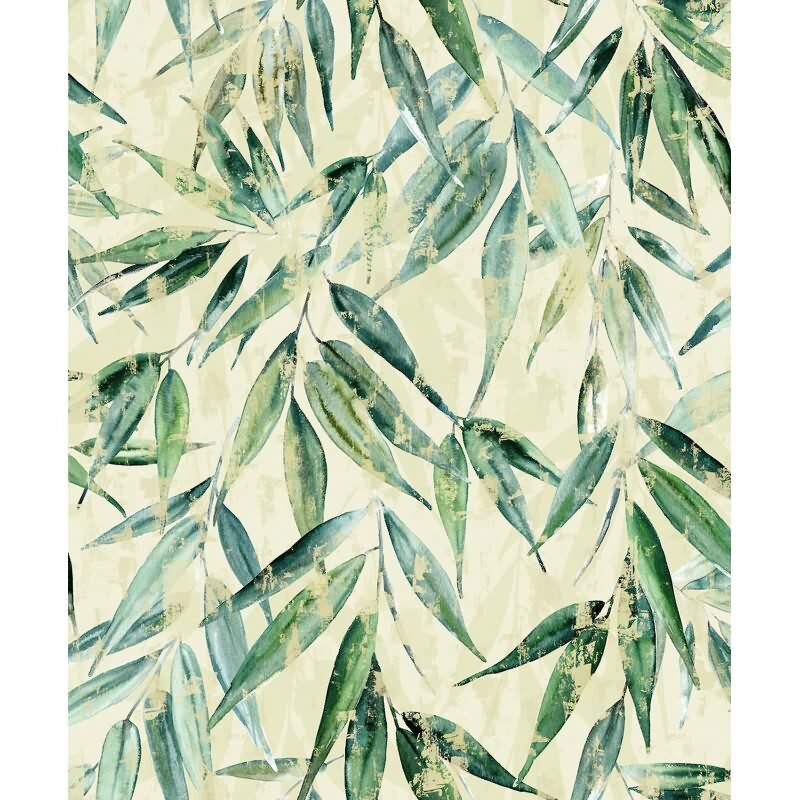 Vliestapete Blätter Floral Natur matt in Gelb Novamur (89040)