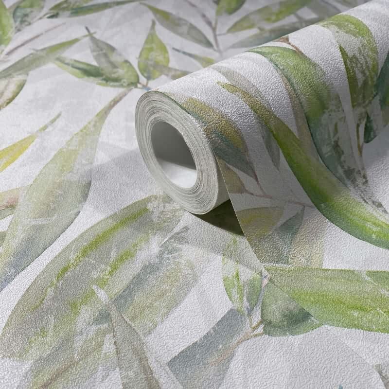 Vliestapete Blätter Floral Natur matt in Weiß Novamur (89041)