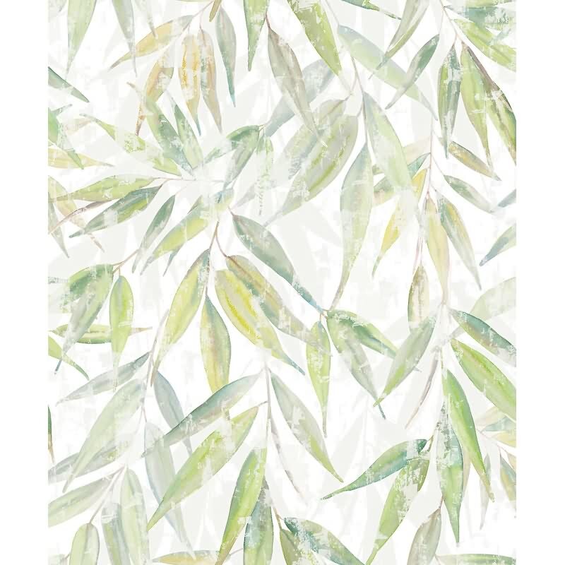 Vliestapete Blätter Floral Natur matt in Weiß Novamur (89041)