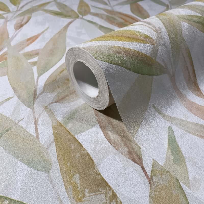 Vliestapete Blätter Floral Natur matt in Weiß Novamur (89042)