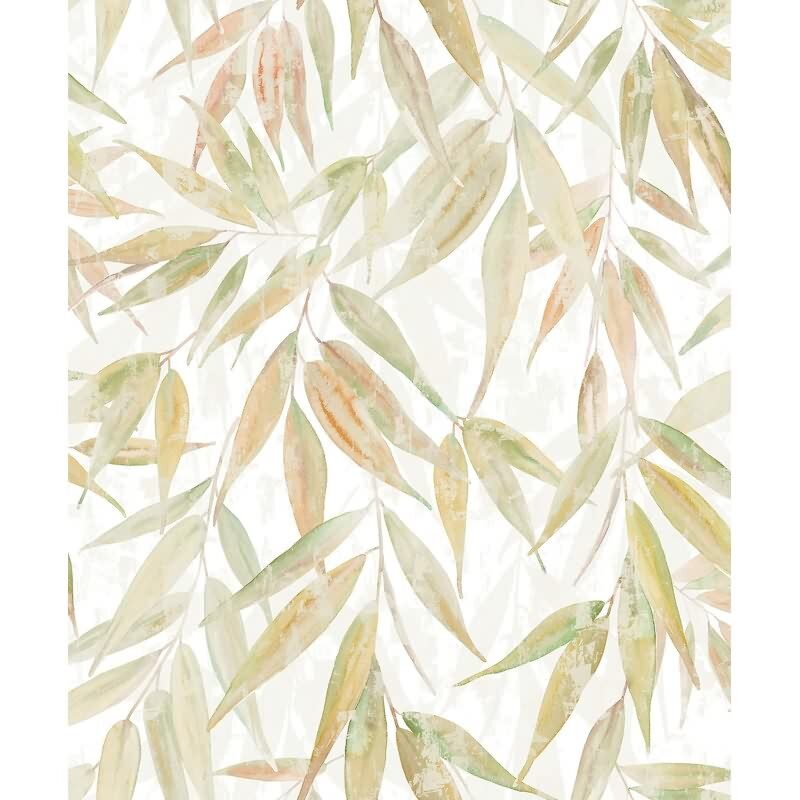 Vliestapete Blätter Floral Natur matt in Weiß Novamur (89042)