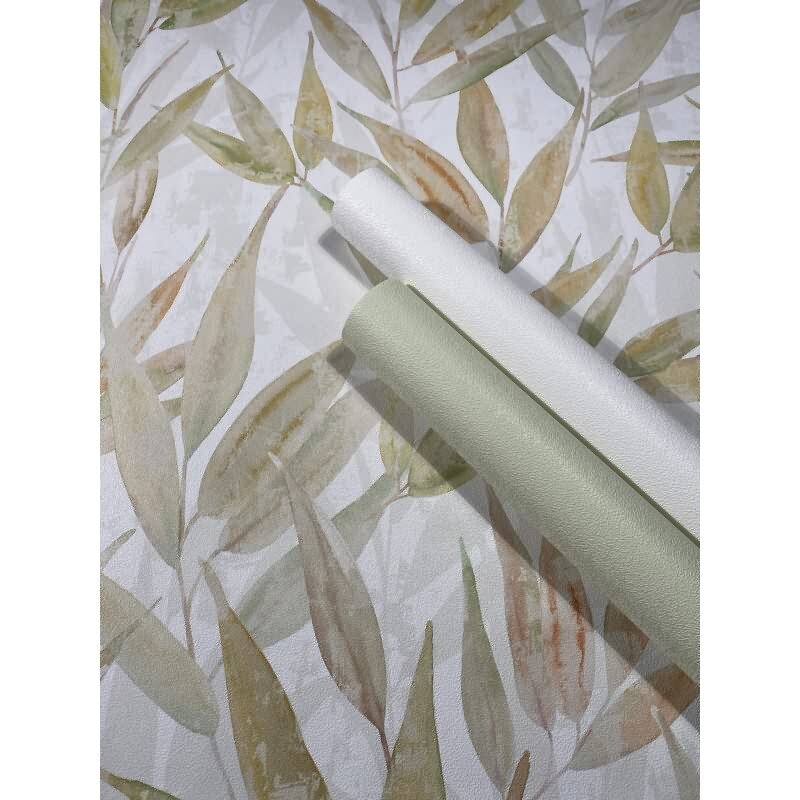 Vliestapete Blätter Floral Natur matt in Weiß Novamur (89042)