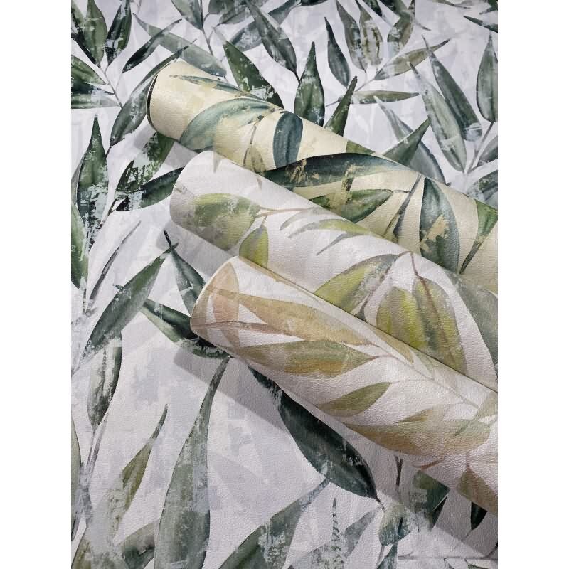 Vliestapete Blätter Floral Natur matt in Weiß Novamur (89042)