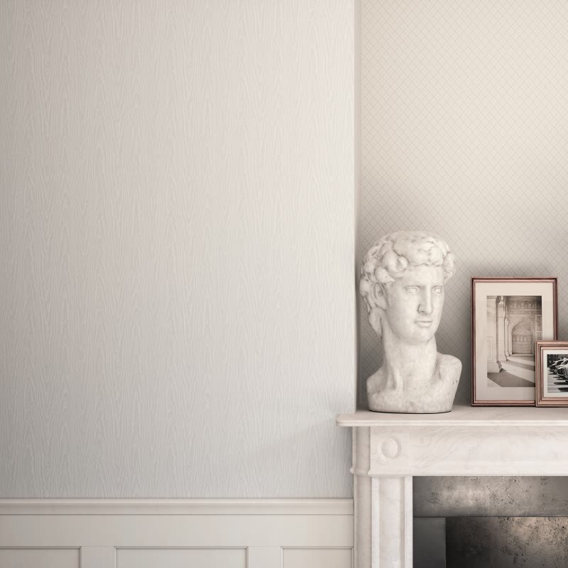 1029131 Tapete Weiß Streifen Wellen Struktur Vliestapete Erismann