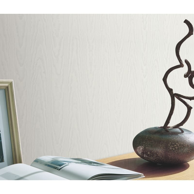 1029131 Tapete Weiß Streifen Wellen Struktur Vliestapete Erismann