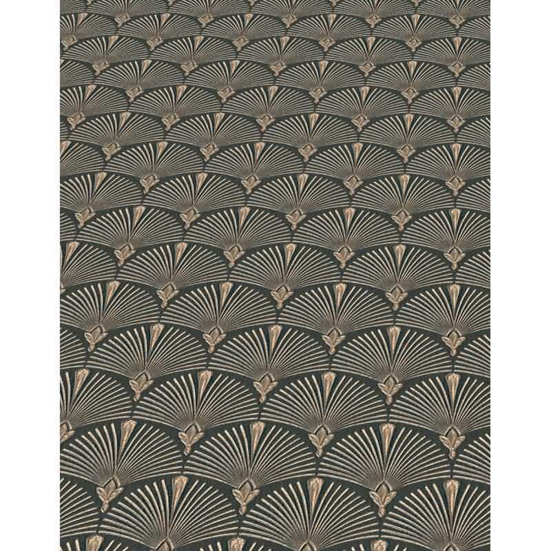 1034615 Tapete Schwarz Anthrazit Gold Barock Ornament Vintage Vinyltapete Erismann