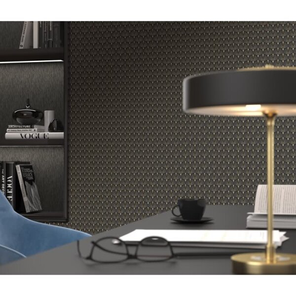 Tapete Schwarz, Anthrazit Erismann Vinyltapete (1034615)