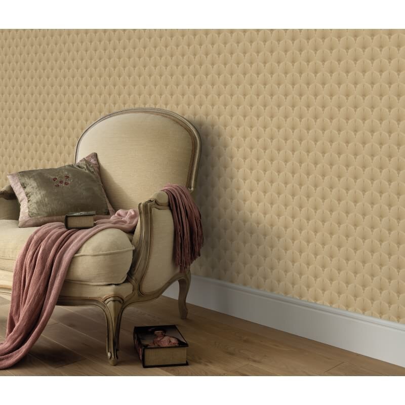 1034630 Barock Ornament Tapete Gold Kupfer Vintage Klassik Erismann