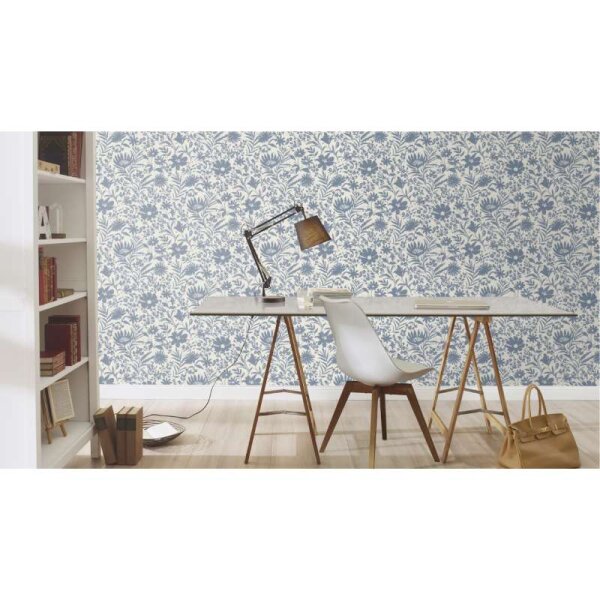 Tapete Beige, Creme, Blau Rasch Vliestapete (330410)