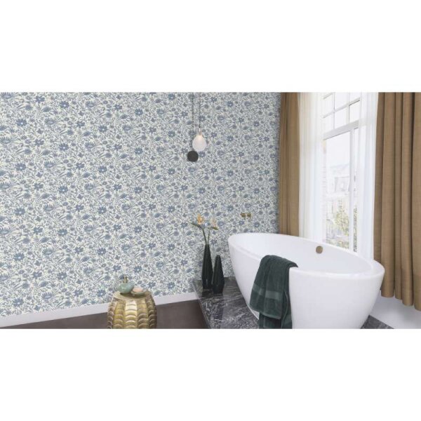 Tapete Beige, Creme, Blau Rasch Vliestapete (330410)