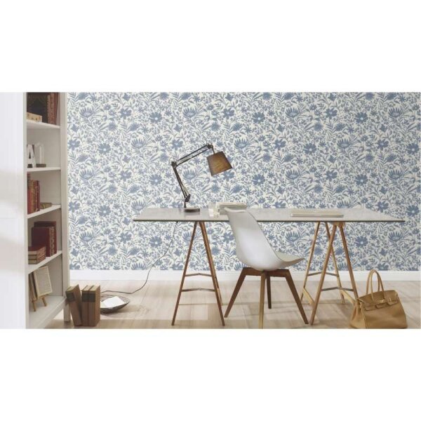Tapete Beige, Creme, Blau Rasch Vliestapete (330410)