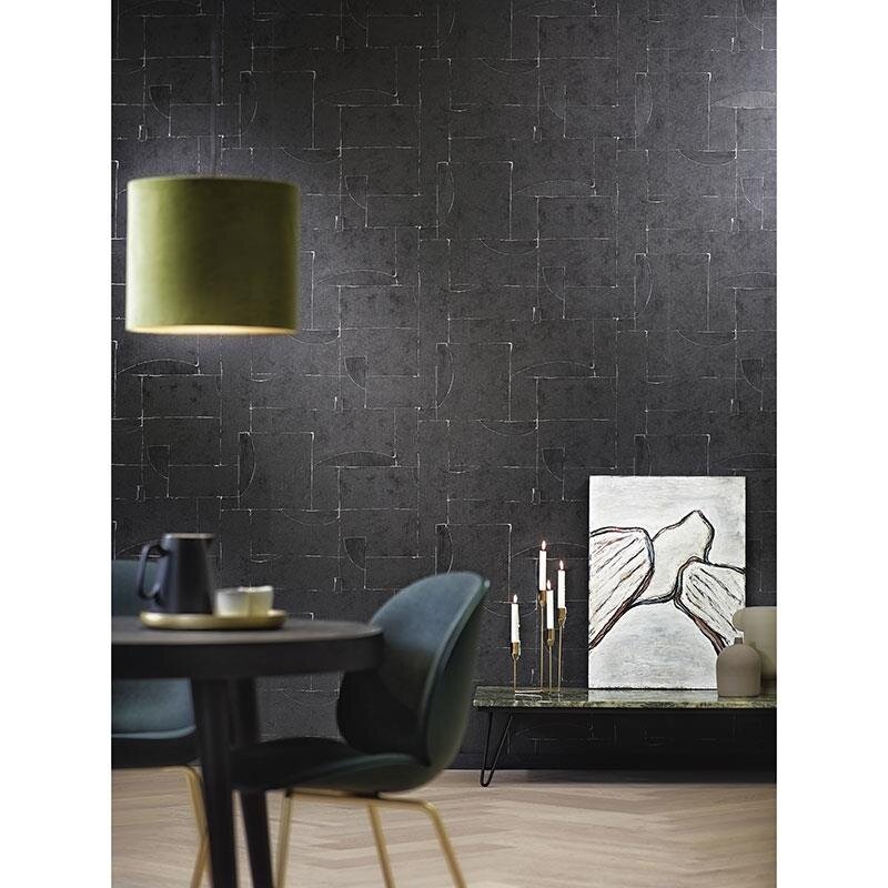 Tapete Schwarz, Anthrazit Papis Loveday Vliestapete (86733)
