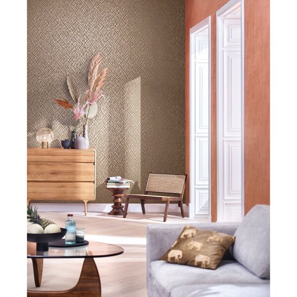 Tapete Gold, Kupfer Papis Loveday Vliestapete (86729)