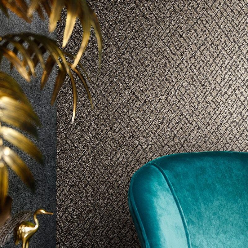 Tapete Gold, Kupfer, Schwarz, Anthrazit Papis Loveday Vliestapete (86726)