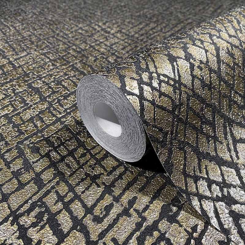 Tapete Gold, Kupfer, Schwarz, Anthrazit Papis Loveday Vliestapete (86726)