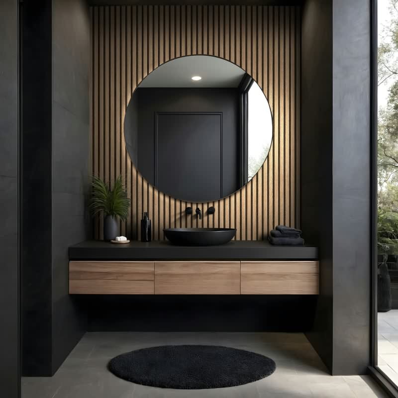 Selbstklebende Tapete Braun Holzoptik Skandi Holzpaneele Klebefolie für Wand und Möbel (3102)