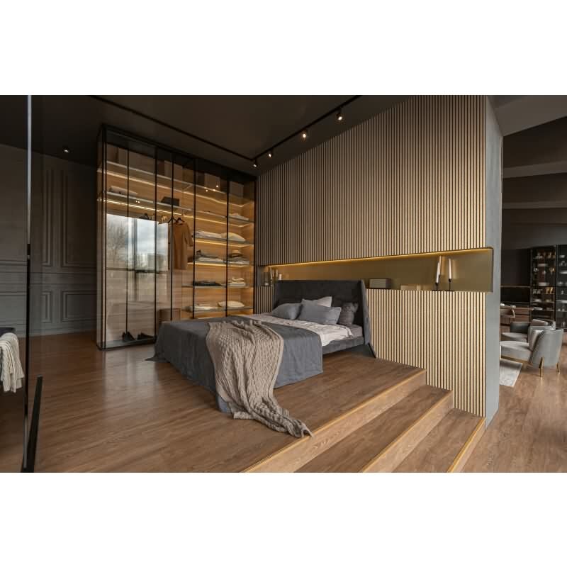 Selbstklebende Tapete Braun Holzoptik Skandi Holzpaneele Klebefolie für Wand und Möbel (3102)