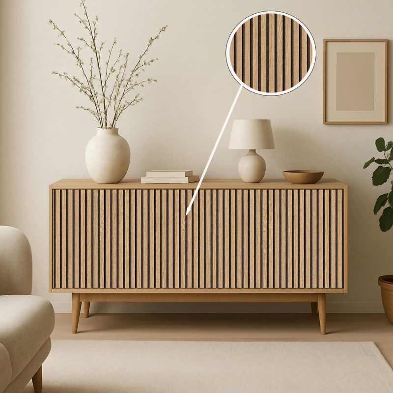 Selbstklebende Tapete Braun Holzoptik Skandi Holzpaneele Klebefolie für Wand und Möbel (3102)