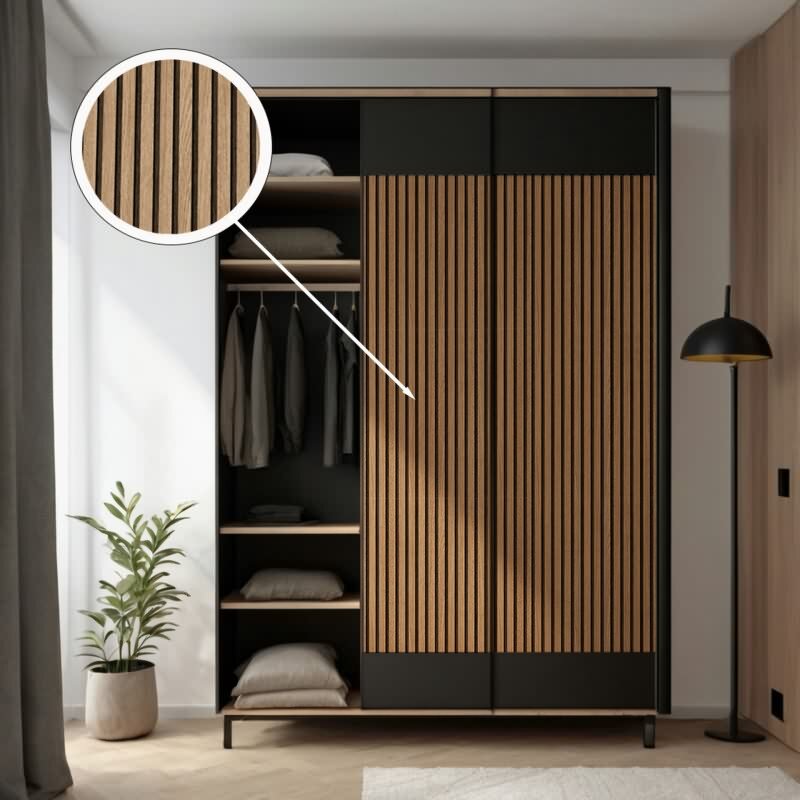 Selbstklebende Tapete Braun Holzoptik Skandi Holzpaneele Klebefolie für Wand und Möbel (3102)