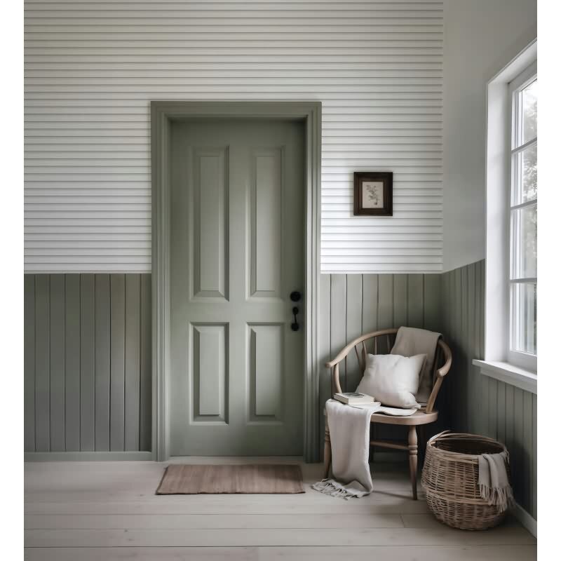 Selbstklebende Tapete Weiß Holzoptik Skandi Holzpaneele Klebefolie für Wand und Möbel (3108)