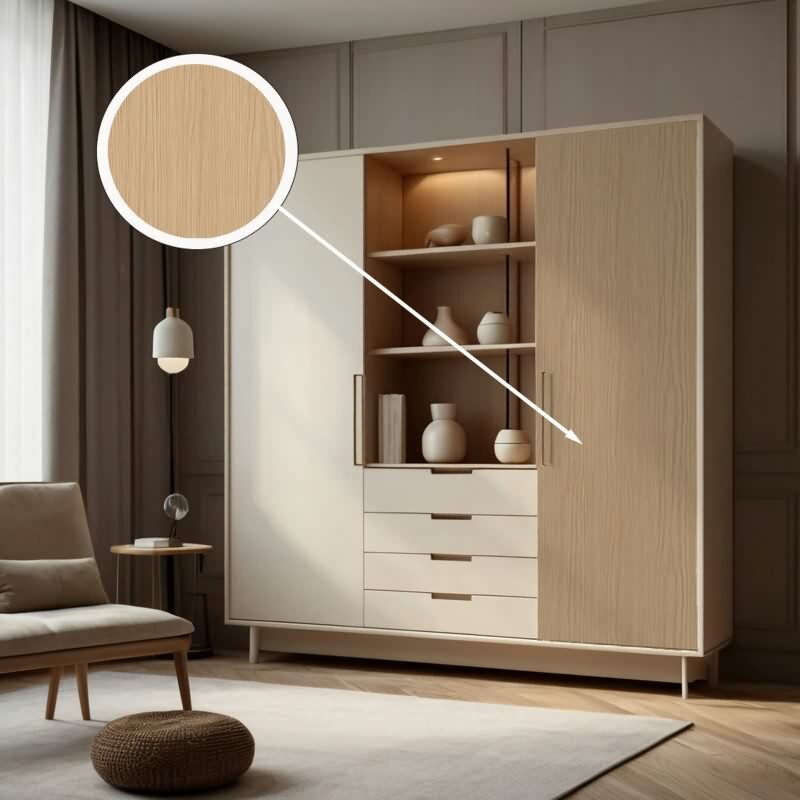 Selbstklebende Tapete Braun Hellbraun Eiche Holz Klebefolie Möbelfolie Holzoptik für Wand und Möbel (3109)