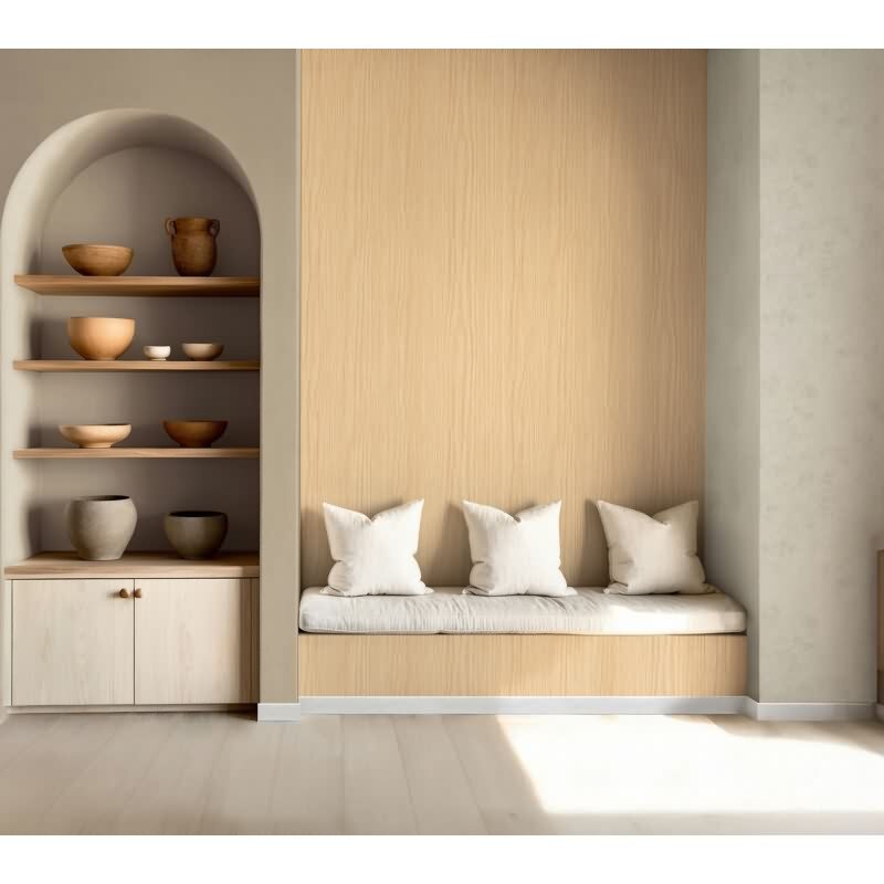 Selbstklebende Tapete Braun Hellbraun Eiche Holz Klebefolie Möbelfolie Holzoptik für Wand und Möbel (3109)