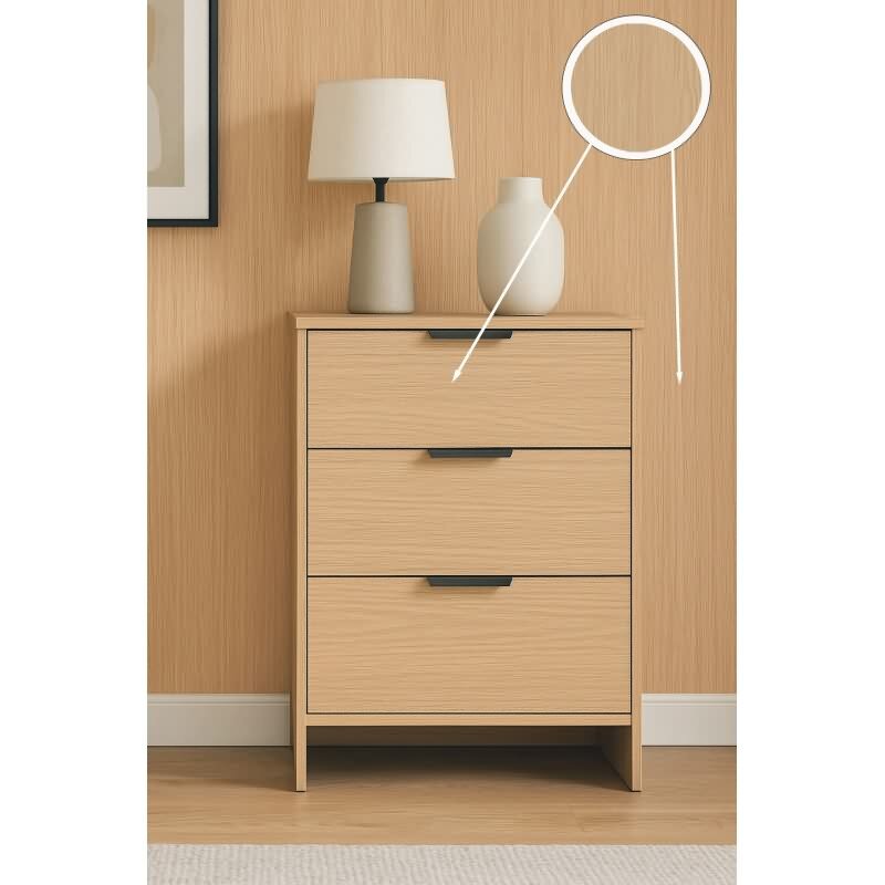 Selbstklebende Tapete Braun Hellbraun Eiche Holz Klebefolie Möbelfolie Holzoptik für Wand und Möbel (3109)