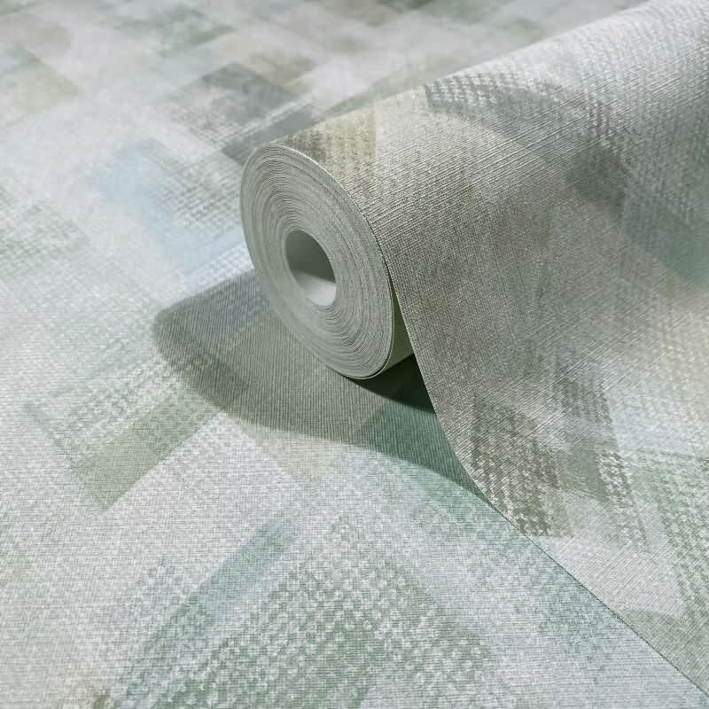 Vliestapete Streifen Grafisch Geometrisch matt in Grün für Wohnzimmer, Schlafzimmer, Büro (88907)