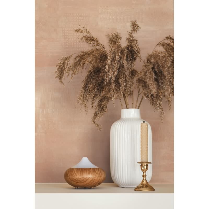 Vliestapete Putzoptik, Betonoptik Uni Geometrisch matt in Braun für Wohnzimmer, Schlafzimmer, Büro (88938)