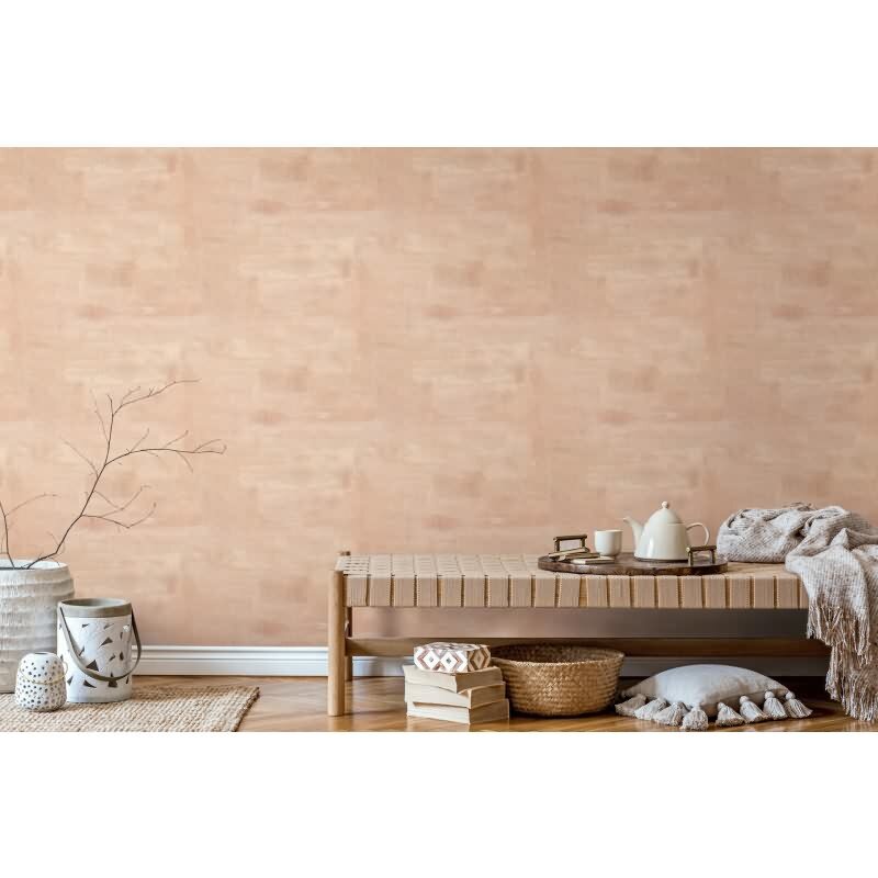 Vliestapete Putzoptik, Betonoptik Uni Geometrisch matt in Braun für Wohnzimmer, Schlafzimmer, Büro (88938)