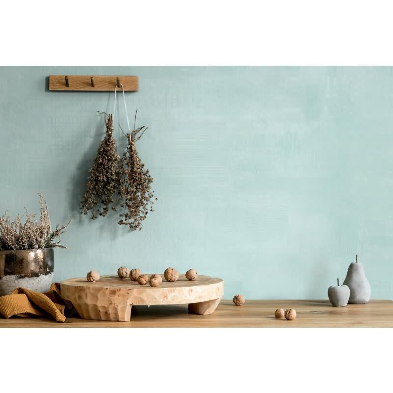 Vliestapete Putzoptik, Betonoptik Uni Geometrisch matt in Blau für Wohnzimmer, Schlafzimmer, Büro (88941)