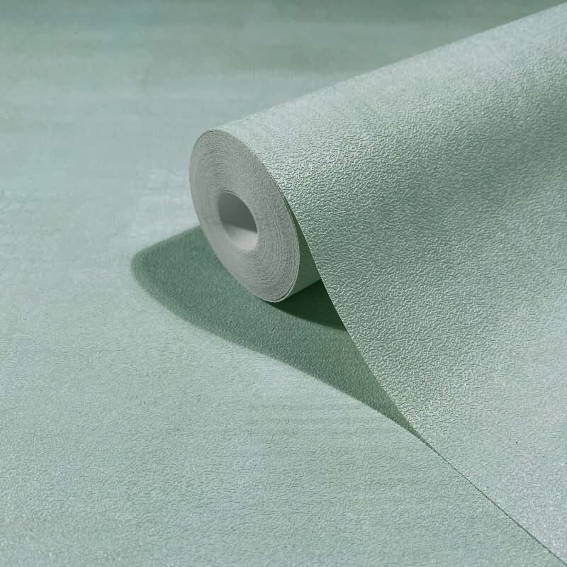 Vliestapete Putzoptik, Betonoptik Uni Geometrisch matt in Blau für Wohnzimmer, Schlafzimmer, Büro (88941)