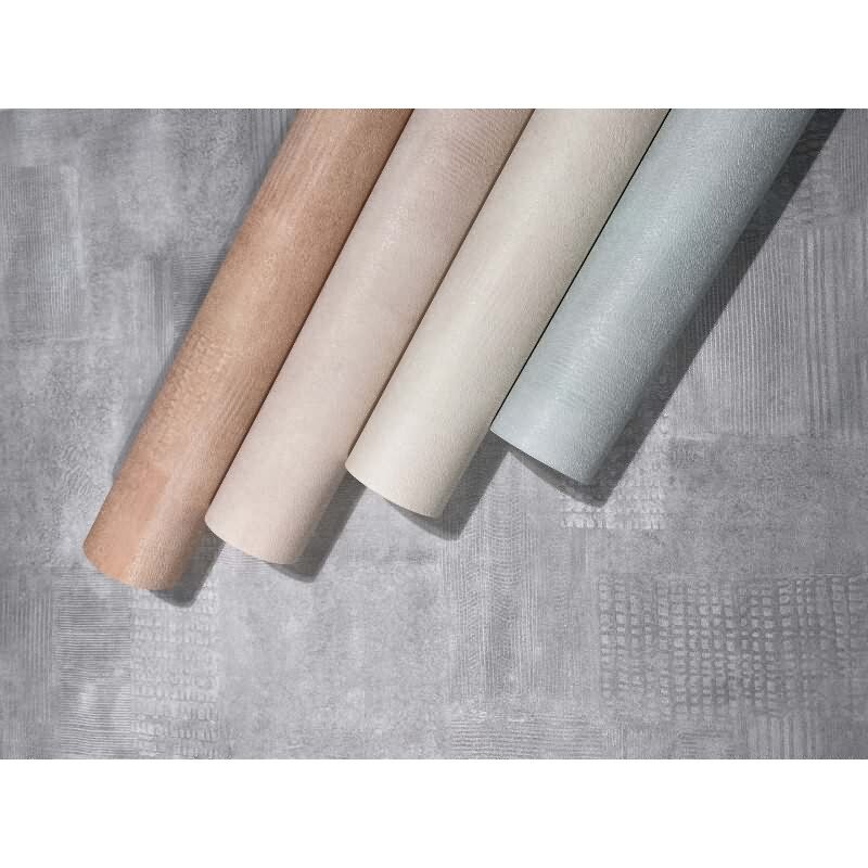 Vliestapete Putzoptik, Betonoptik Uni Geometrisch matt in Blau für Wohnzimmer, Schlafzimmer, Büro (88941)