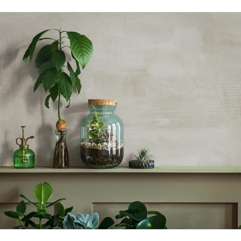 Vliestapete Putzoptik, Betonoptik Uni Geometrisch matt in Weiß für Wohnzimmer, Schlafzimmer, Büro (88942)