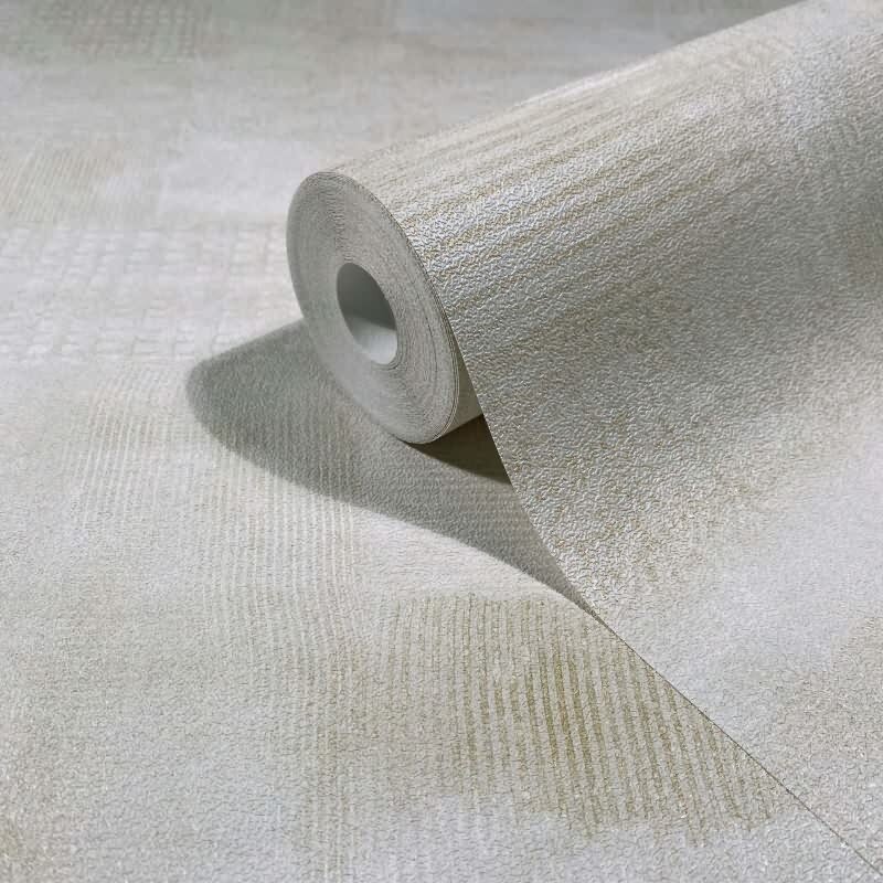 Vliestapete Putzoptik, Betonoptik Uni Geometrisch matt in Weiß für Wohnzimmer, Schlafzimmer, Büro (88942)