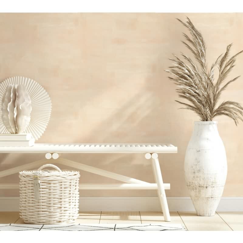 Vliestapete Putzoptik, Betonoptik Uni Geometrisch matt in Beige für Wohnzimmer, Schlafzimmer, Büro (88944)