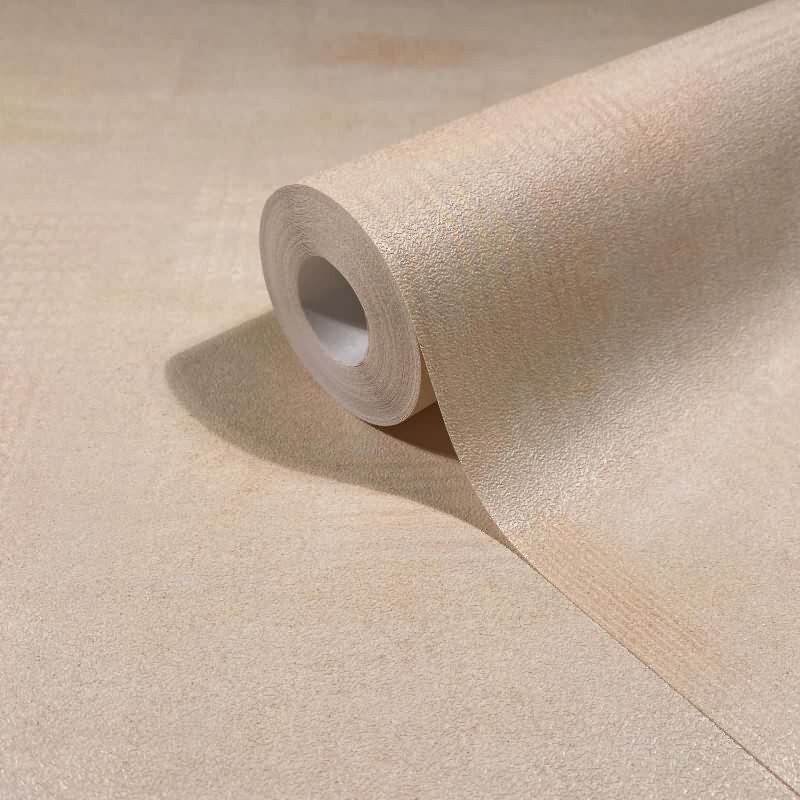 Vliestapete Putzoptik, Betonoptik Uni Geometrisch matt in Beige für Wohnzimmer, Schlafzimmer, Büro (88944)