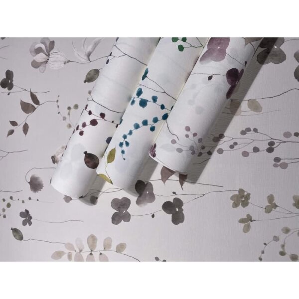 Vliestapete Blätter, Äste Floral Natur matt in Beige für Wohnzimmer, Schlafzimmer, Küche (88964)