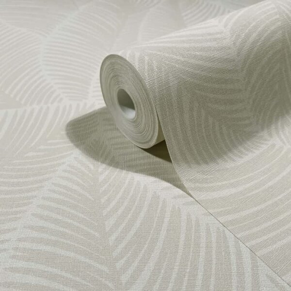 Vliestapete Blätter Floral Natur matt in Beige für Wohnzimmer, Schlafzimmer, Küche, Büro (88975)