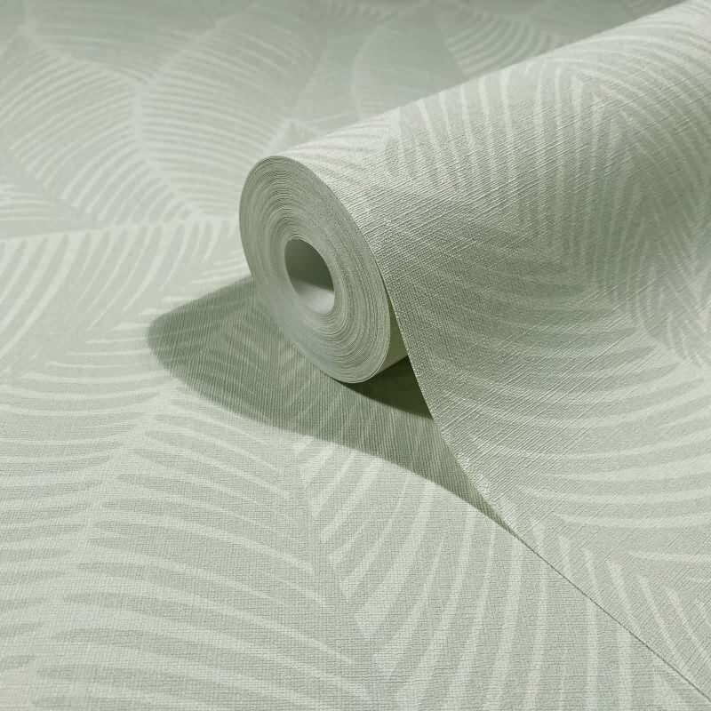 Vliestapete Blätter Floral Natur matt in Grün für Wohnzimmer, Schlafzimmer, Küche, Büro (88976)