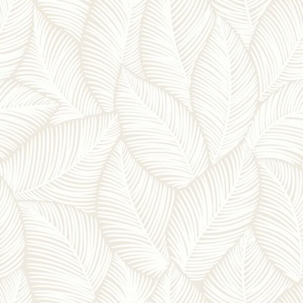 Vliestapete Blätter Floral Natur matt in Weiß für Wohnzimmer, Schlafzimmer, Küche, Büro (88977)