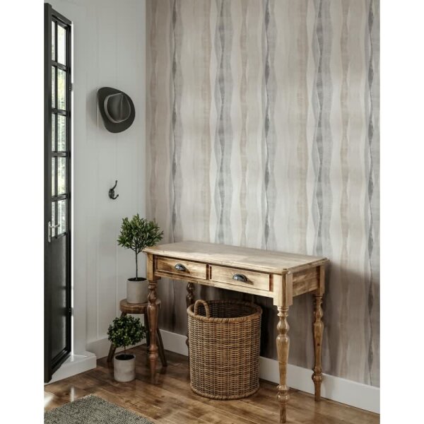 Vliestapete Streifen Grafisch Modern matt in Grau für Wohnzimmer, Schlafzimmer, Büro (88986)