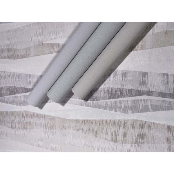 Vliestapete Streifen Grafisch Modern matt in Grau für Wohnzimmer, Schlafzimmer, Büro (88986)