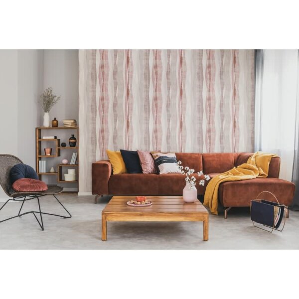 Vliestapete Streifen Grafisch Modern matt in Rot für Wohnzimmer, Schlafzimmer, Büro (88987)