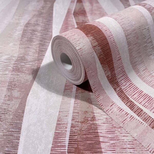 Vliestapete Streifen Grafisch Modern matt in Rot für Wohnzimmer, Schlafzimmer, Büro (88987)