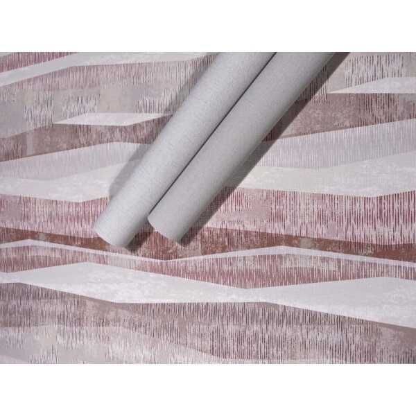 Vliestapete Streifen Grafisch Modern matt in Rot für Wohnzimmer, Schlafzimmer, Büro (88987)